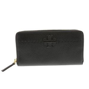 Tory Burch McGraw Black Zip Wallet